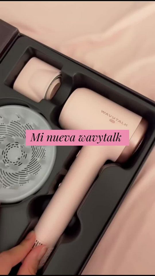 Portada del video: su secadora Wavytalk rosa nueva en su caja